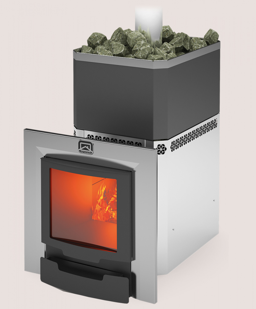 Печь РУСЬ-27 ЛНЗП ПРОФИ Панорама (1.1)