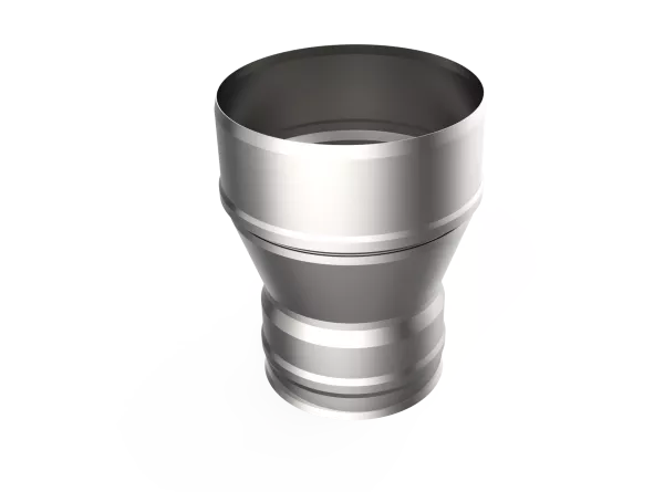 Переходник ф 135х115, AISI 439/1,0мм, h=180мм, риф
