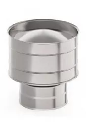 Оголовок с дефлектором, ф 130х200, AISI 439/Оц, 0,5мм/0,5мм, (К)