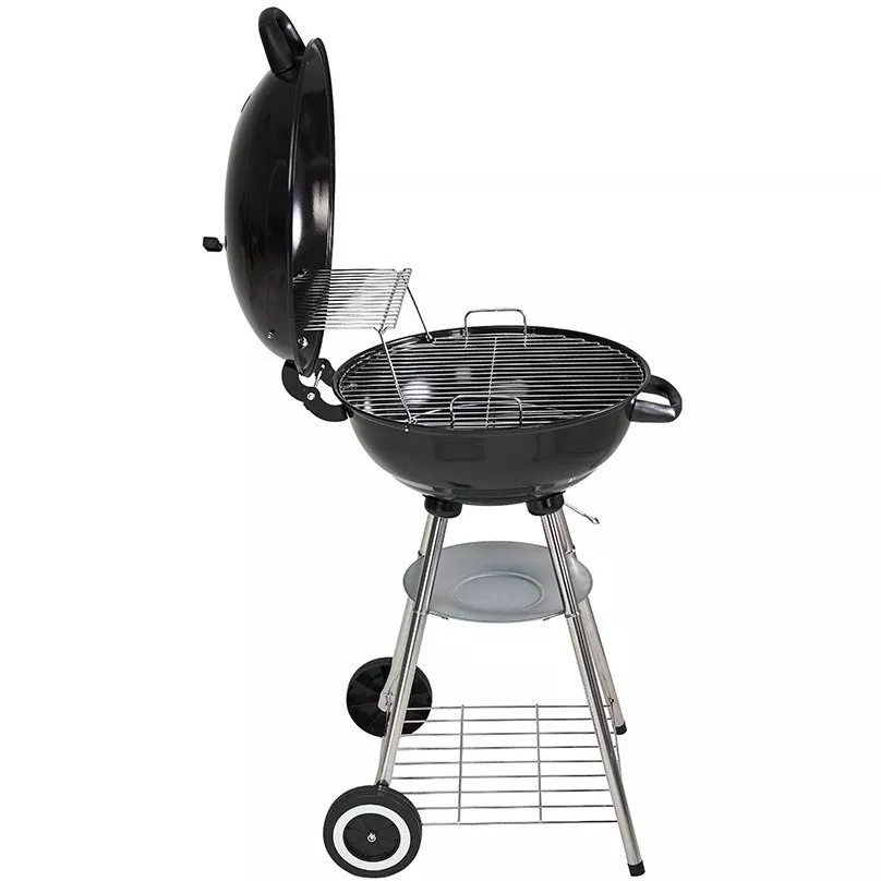 Гриль стационарный Barbeque 47 круглый с решеткой разогрева GOGARDEN черный											
